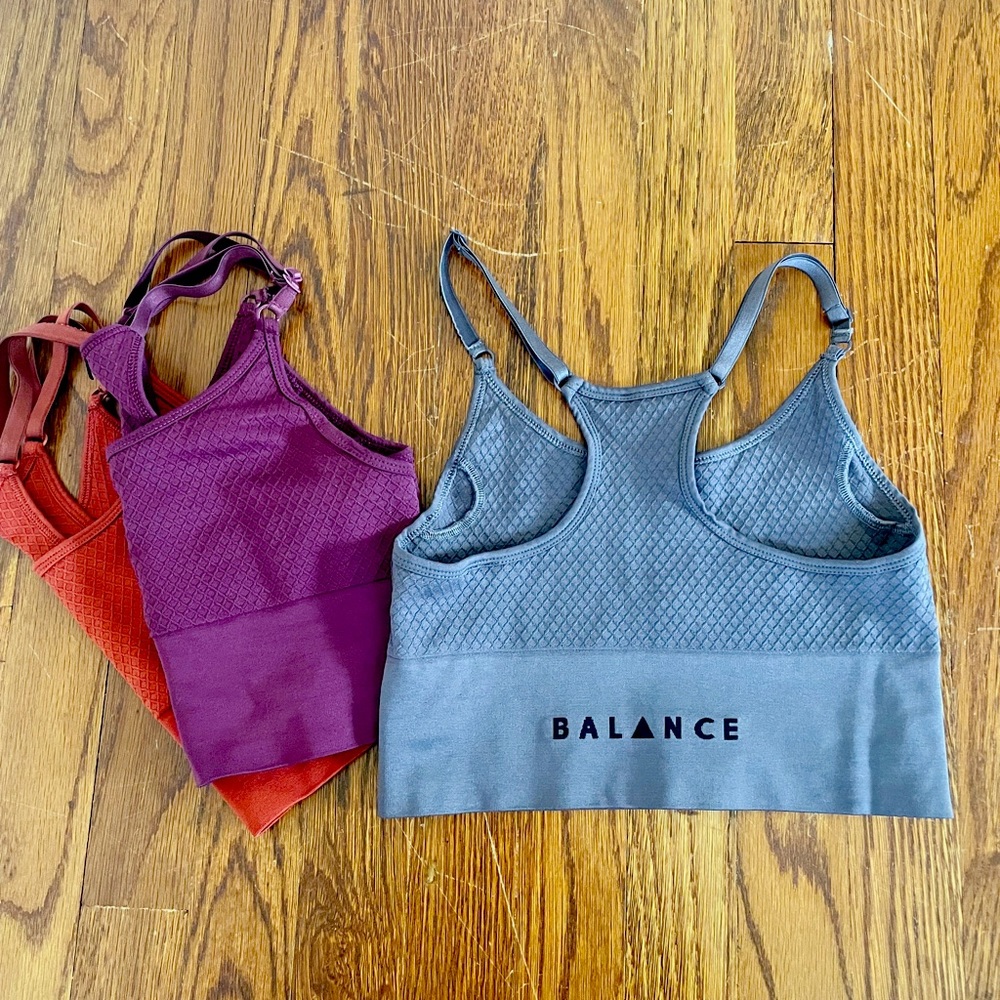 Balance Sports bras set of three for$30- S